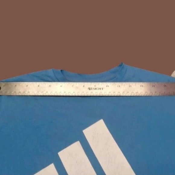 Adidas Logo Tee Golf Short Sleeve Cotton Shirt Mens Sz M Blue Style #ADVR2000 - Picture 12 of 14